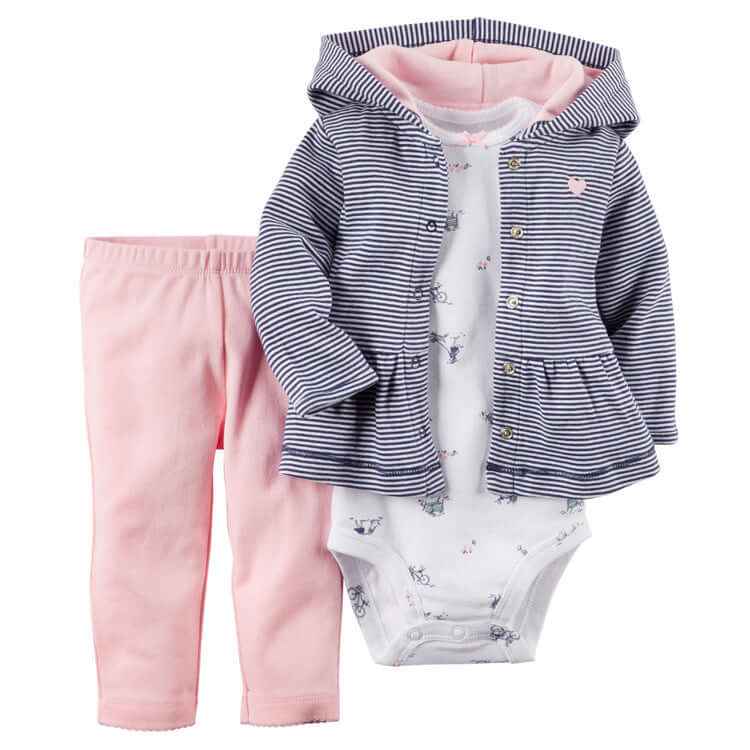 Cozy Little Explorer 3-Piece Baby Outfit Set