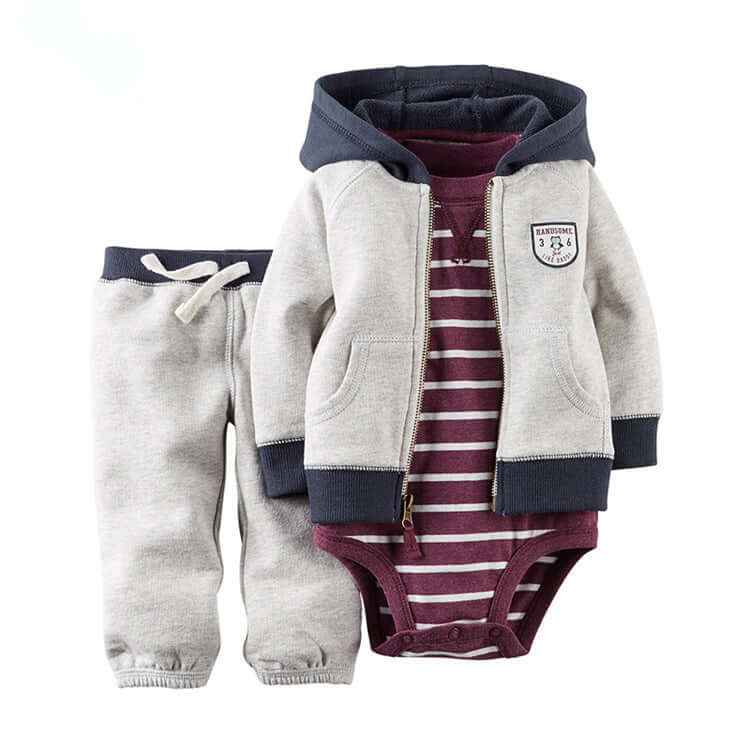 Cozy Little Explorer 3-Piece Baby Outfit Set